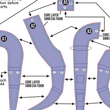 Vinestaff Horns Prop Pattern Template – EVA Foam Pattern for Cosplay and DIY Builds Inspired by Roblox