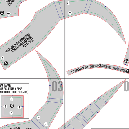 Vinestaff Horns Prop Pattern Template – EVA Foam Pattern for Cosplay and DIY Builds Inspired by Roblox
