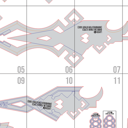 Vortex Vanquisher Prop Pattern Template – EVA Foam Pattern for Cosplay & DIY Builds Inspired by Genshin Impact