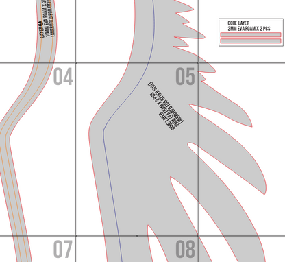 Ultimate Madoka Wing Prop Pattern Template – EVA Foam Pattern for Cosplay and DIY Builds Inspired by Puella Magi Madoka Magica Anime