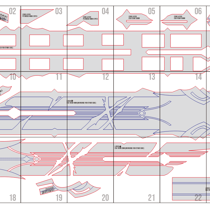 Wolf’s Gravestone Prop Pattern Template – EVA Foam Pattern for Cosplay & DIY Builds Inspired by Genshin Impact