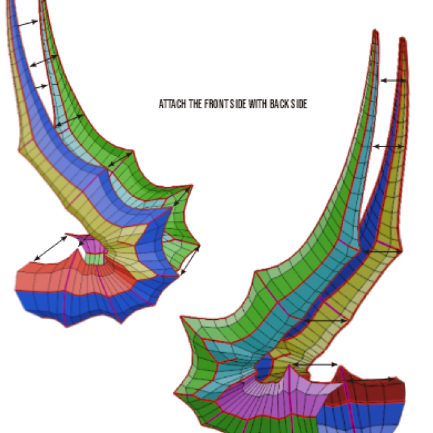 Yvonne Horn Prop Pattern Template – EVA Foam Pattern for Cosplay and DIY Builds Inspired by Arknights Endfield