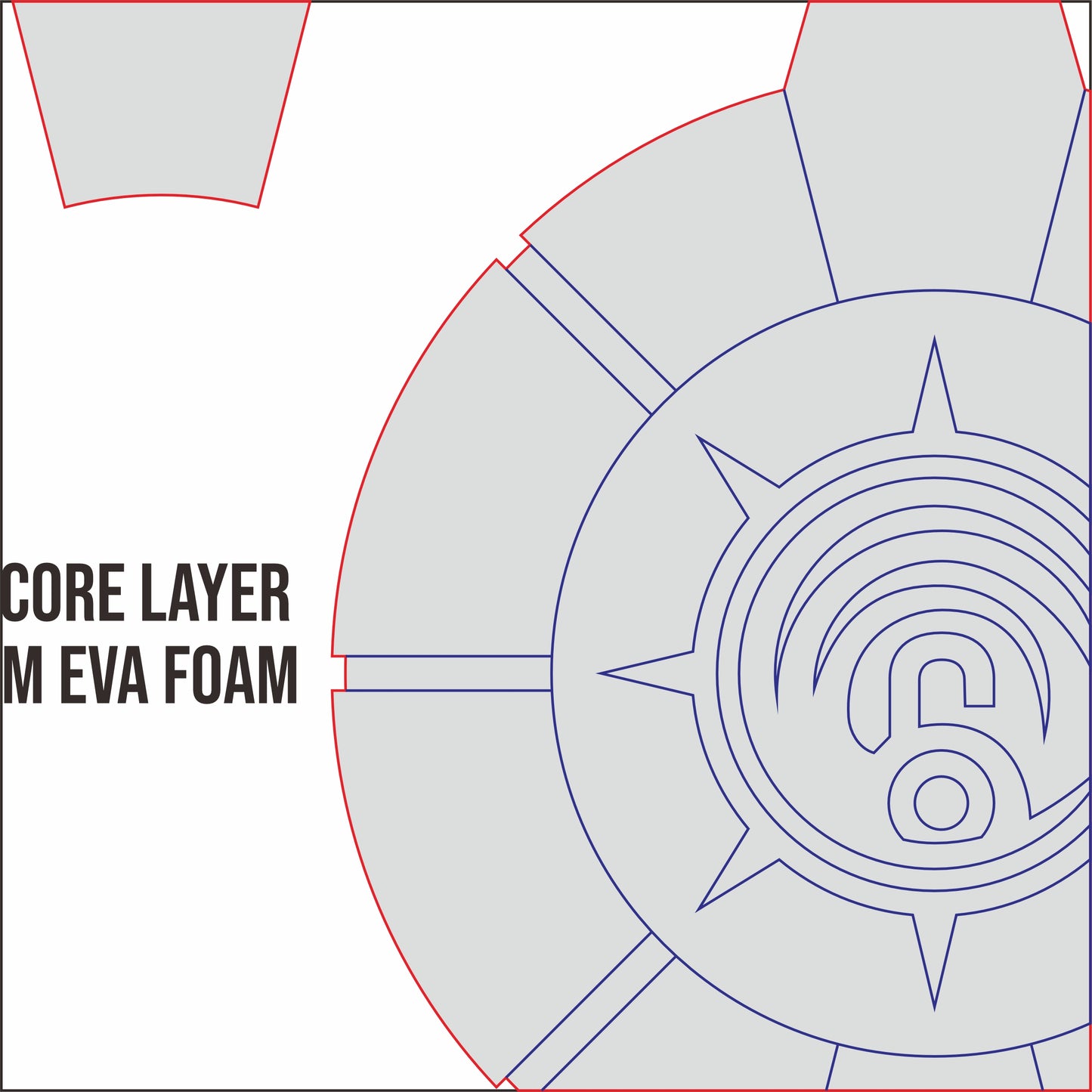 Zanka Badge Prop Pattern Template – EVA Foam Pattern for Cosplay and DIY Builds Inspired by Gachiakuta Anime