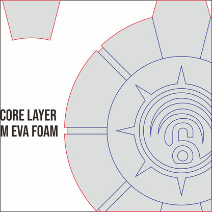 Zanka Badge Prop Pattern Template – EVA Foam Pattern for Cosplay and DIY Builds Inspired by Gachiakuta Anime