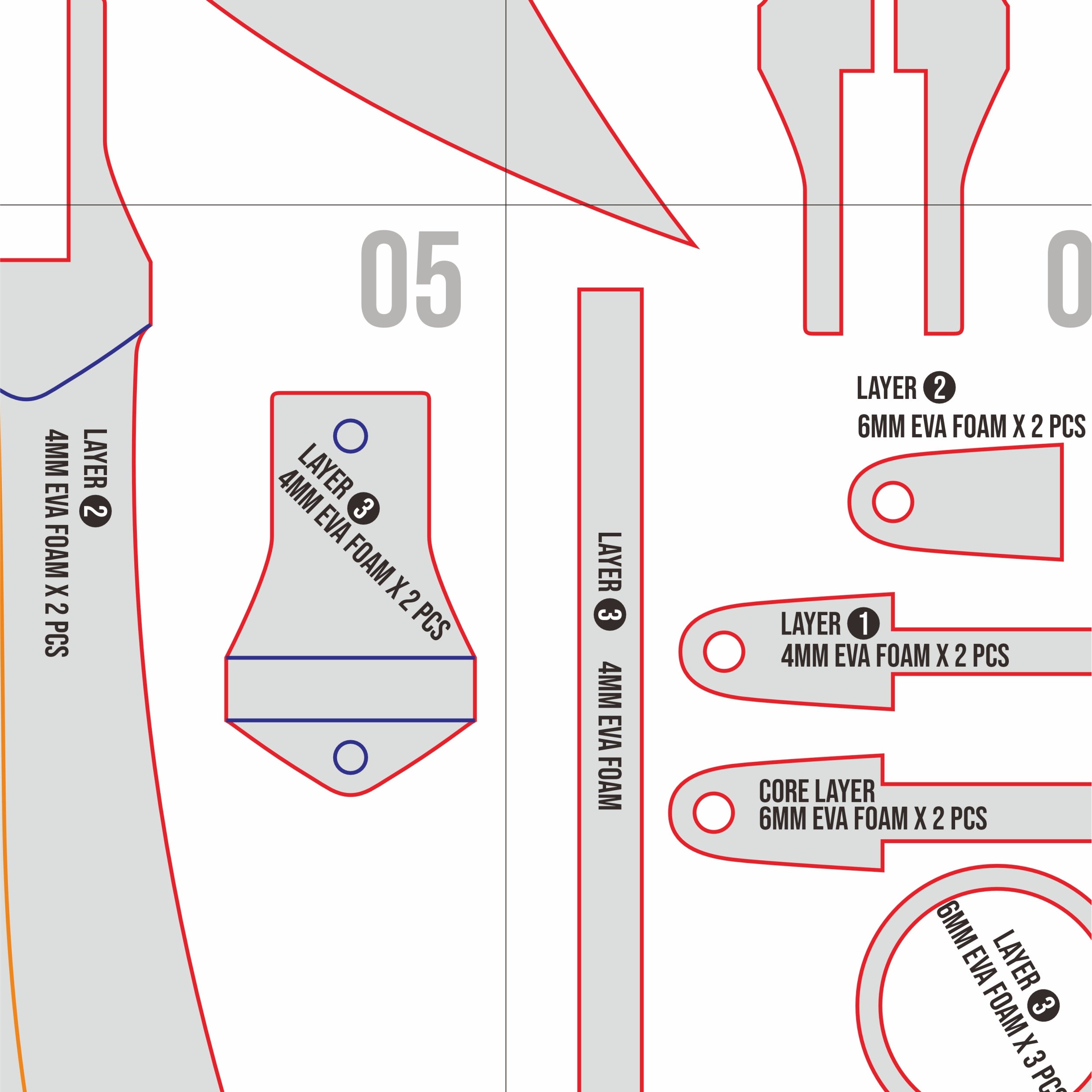 Zenin Maki Spear Prop Pattern Template – EVA Foam Pattern for Cosplay ...