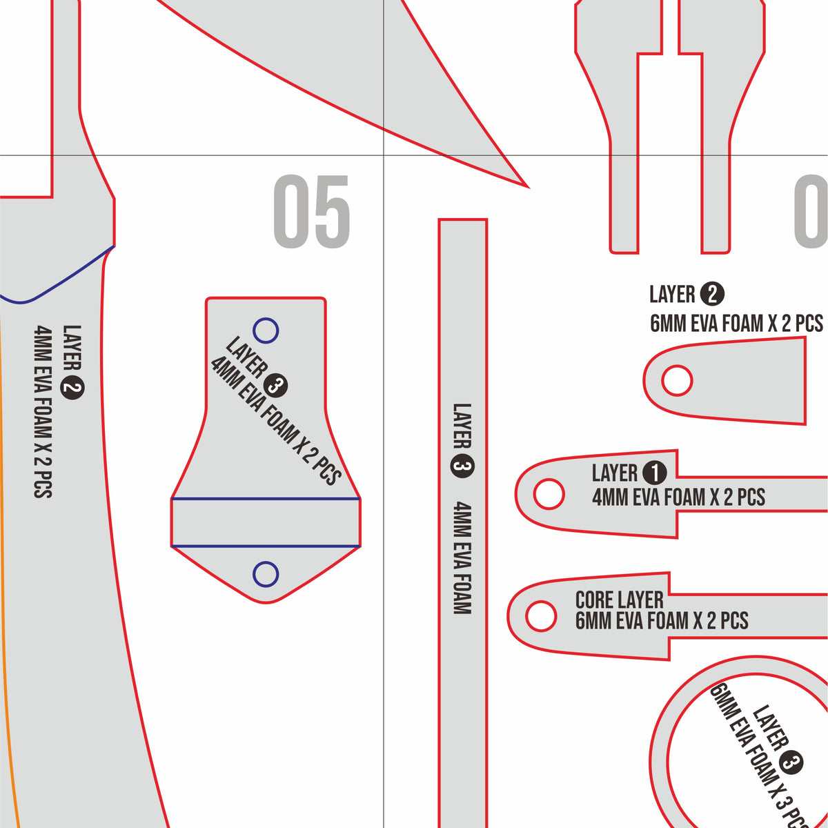 Zenin Maki Spear Prop Pattern Template – EVA Foam Pattern for Cosplay ...