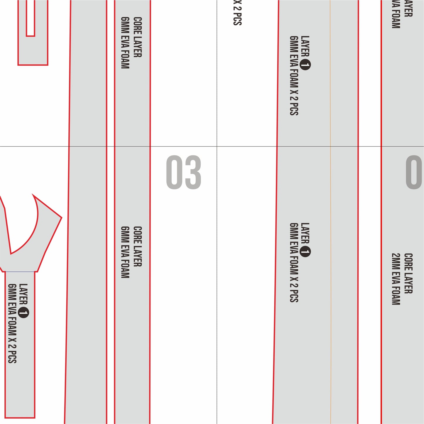 Zenin Maki Sword Prop Pattern Template – EVA Foam Pattern for Cosplay & DIY Builds Inspired by Jujutsu Kaisen