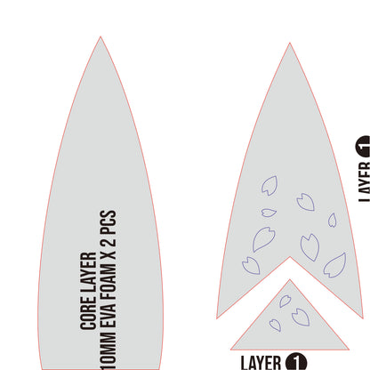 Prop Pattern: Zoey Knives from Kpop Demons Hunter Cosplay Template Blueprint PDF