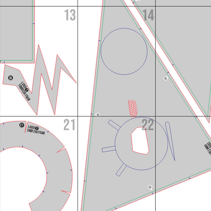 Zooble Head Helmet Prop Pattern Template – EVA Foam Pattern for Cosplay and DIY Builds Inspired by The Amazing Digital Circus