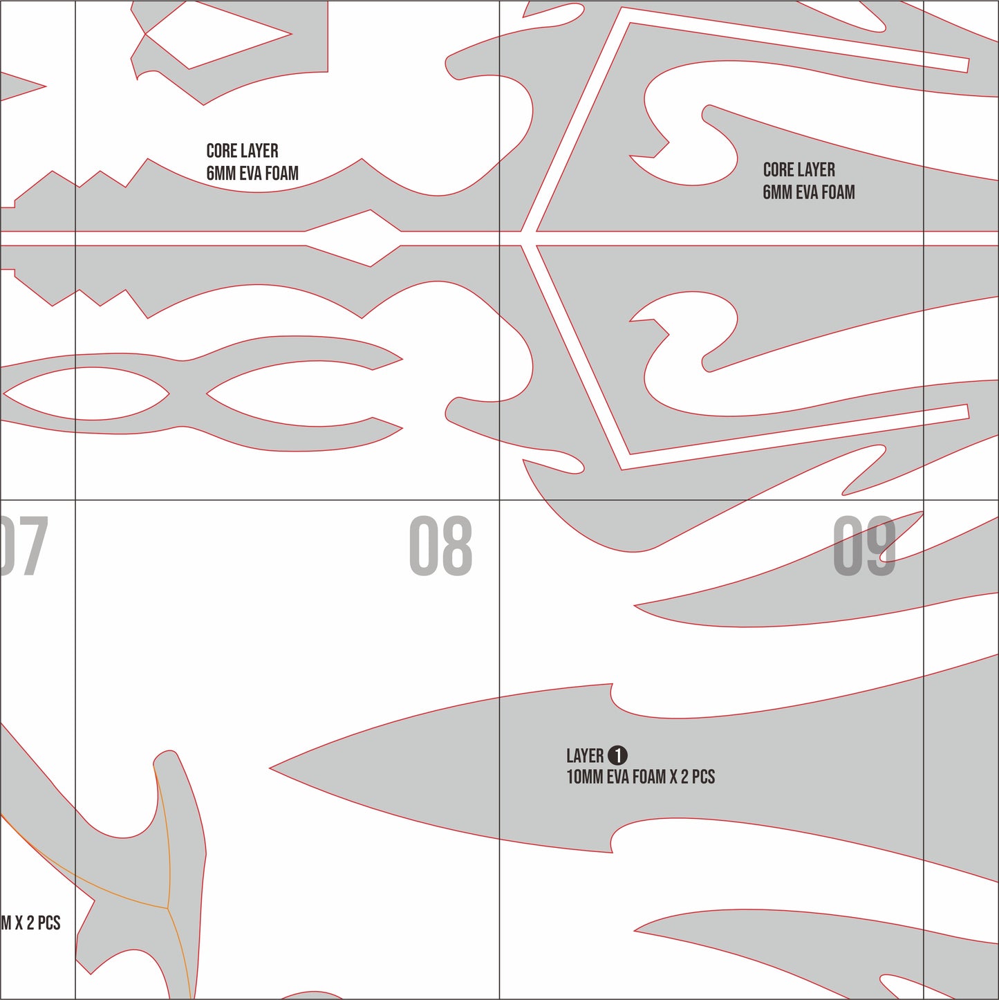 Ballad of the Fjords Prop Pattern Template – EVA Foam Pattern for Cosplay & DIY Builds Inspired by Genshin Impact