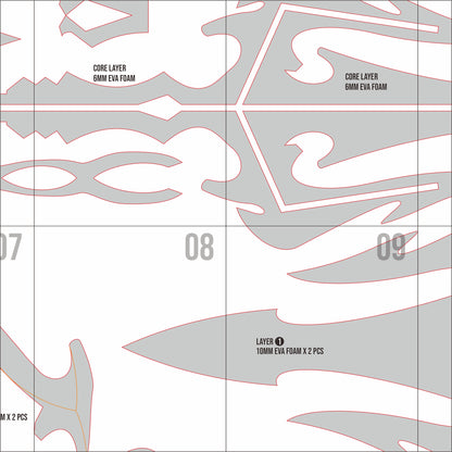 Ballad of the Fjords Prop Pattern Template – EVA Foam Pattern for Cosplay & DIY Builds Inspired by Genshin Impact