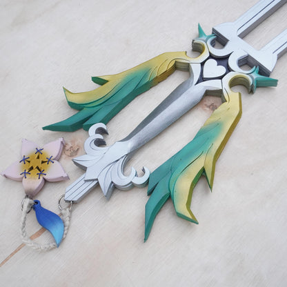 Prop Pattern: Oathkeeper Keyblade from Kingdom Hearts Cosplay Template Blueprint PDF