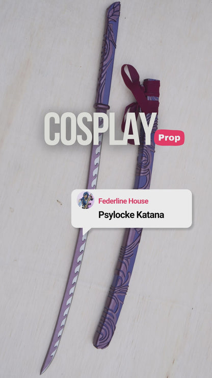 Pattern + Video on YouTube: Eskay Psylocke Vengeance Katana from Marvel Rivals Cosplay Template Blueprint PDF