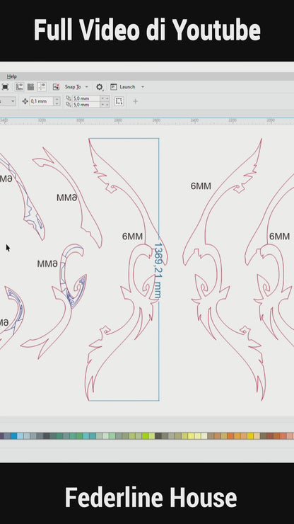 Pattern + Video on YouTube: Astral Vulture’s Crimson Plumage Bow from Genshin Impact Cosplay Template Blueprint PDF